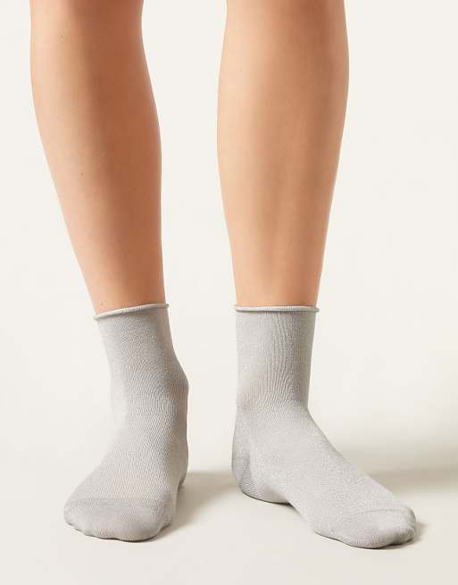 Calzedonia Glitter socks in ice blue