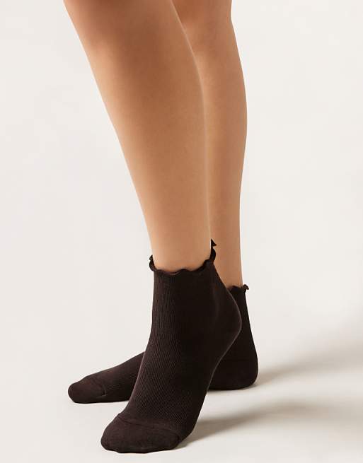 Calzedonia Ribbed socks in brown