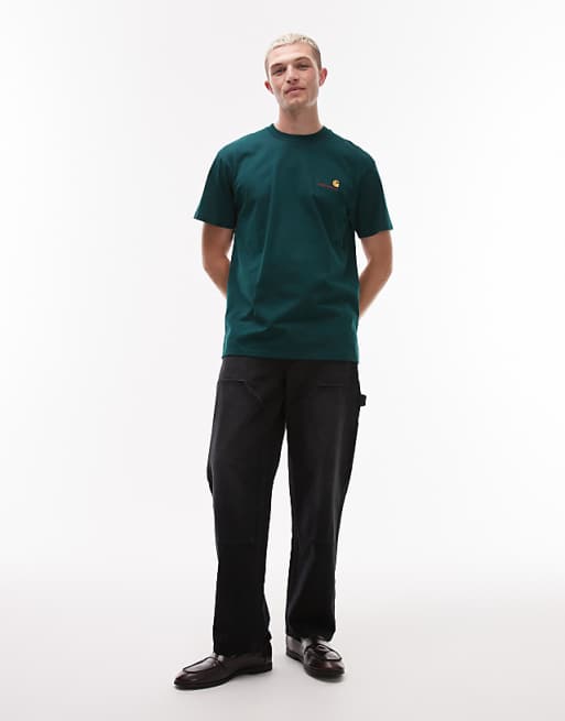 Carhartt WIP American Script T-shirt In Green