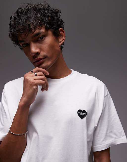 Carhartt WIP Heart II Hartt Motif Back Print T-shirt In White