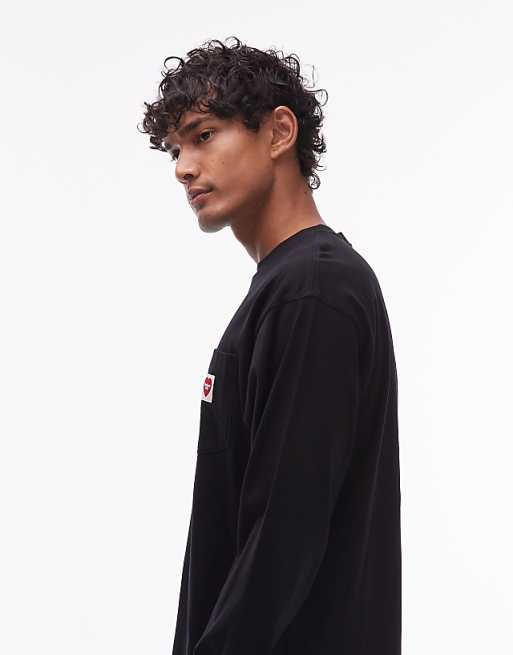 Carhartt WIP Pocket Heart Long Sleeve Loose Fit T-shirt In Black