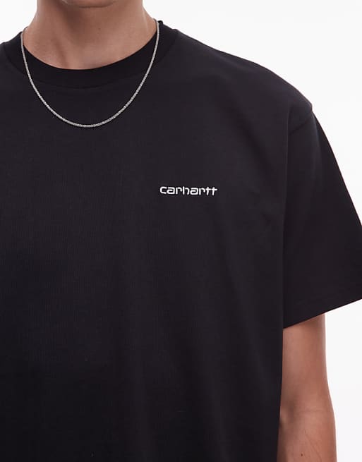 Carhartt WIP Script Embroidery T-shirt In Black