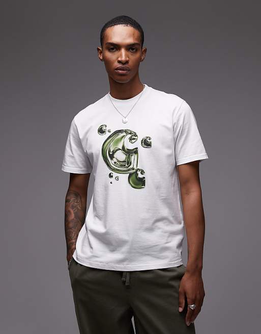 Carhartt WIP solar chrome logo t-shirt in white