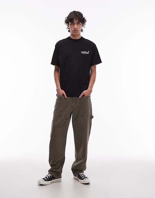 Carhartt WIP Wiptopia Script Loose Fit T-shirt In Black