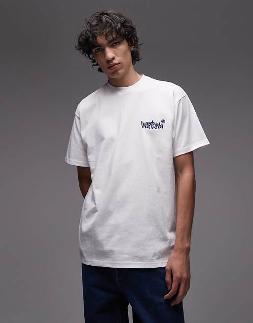 Carhartt WIP wiptopia script loose fit t-shirt in white