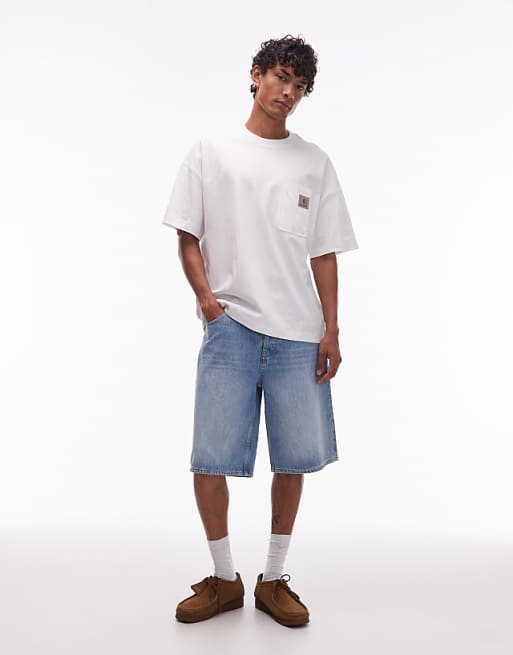 Carhartt WIP Work Pocket Boxy Fit T Shirt In White