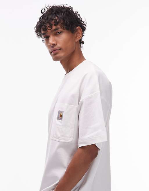 Carhartt WIP Work Pocket Boxy Fit T Shirt In White
