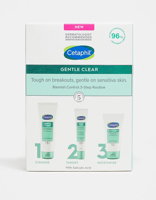 Cetaphil Gentle Clear 3 Step Routine Skincare Set For Blemish Prone Sensitive Skin - 25% Saving