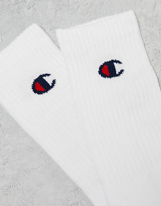 Champion 3 Pack Crew Socks In White