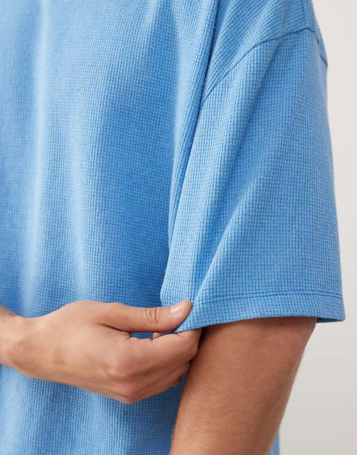 COLLUSION Boxy T-shirt In Washed Blue