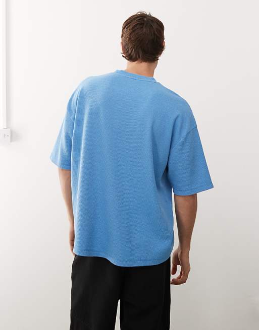 COLLUSION Boxy T-shirt In Washed Blue