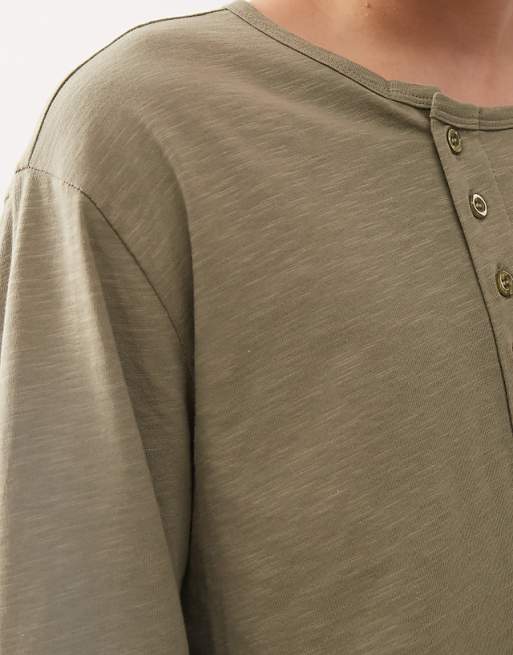 COLLUSION Distorted Brown Henley