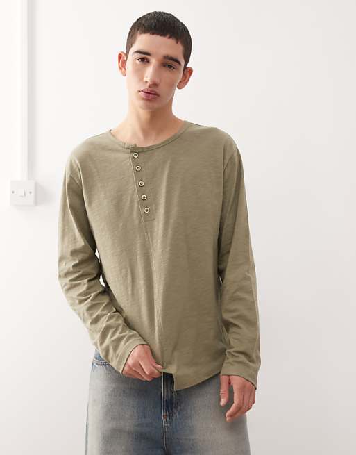 COLLUSION Distorted brown henley