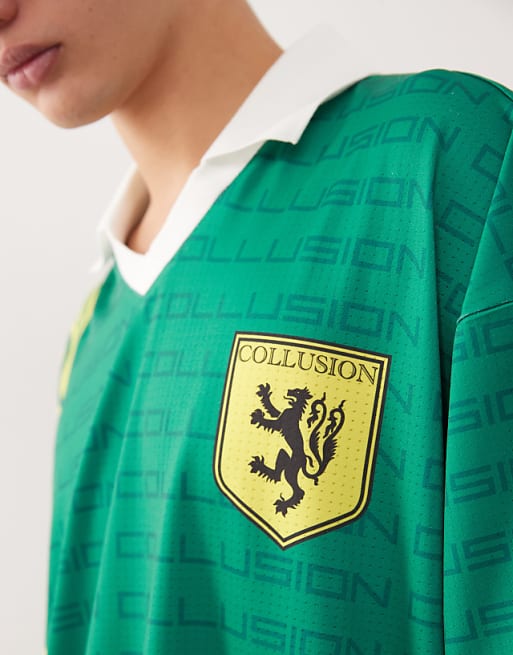 COLLUSION Football T-shirt In Green