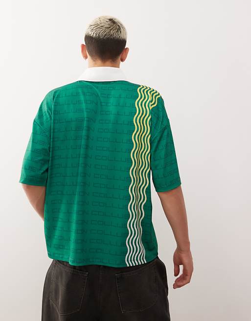 COLLUSION Football T-shirt In Green