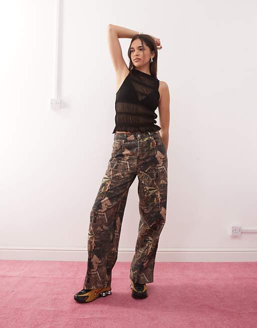 COLLUSION Knitted Ruched Vest In Black