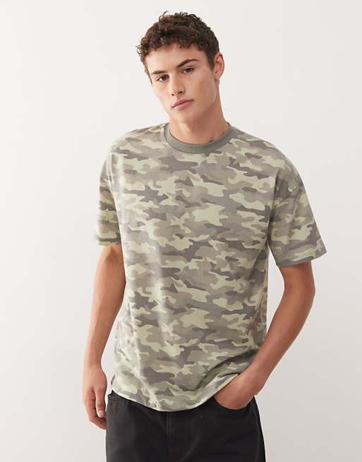 COLLUSION oversized t-shirt in washed camo