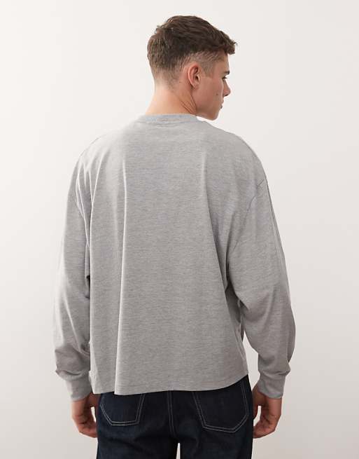 COLLUSION Printed T-shirt Oversized In Grey Marl