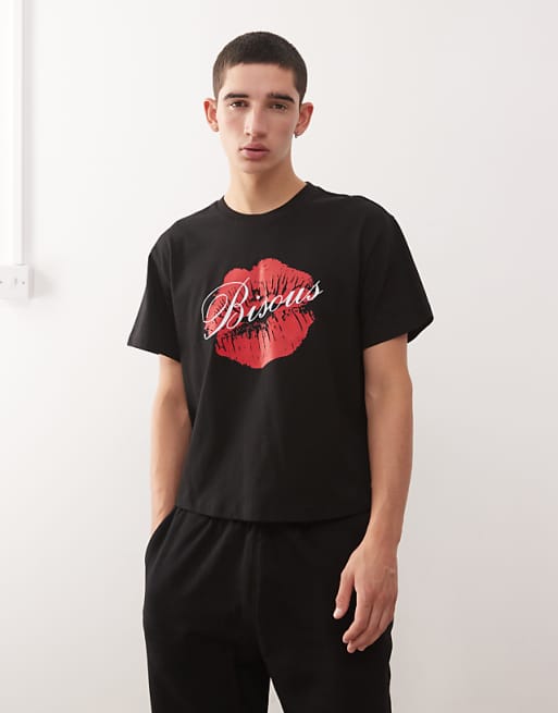 COLLUSION Slim graphic t-shirt in black COLLUSION Slim graphic t-shirt in black