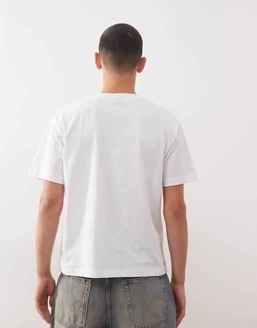 COLLUSION Slim Graphic T-shirt In Grey