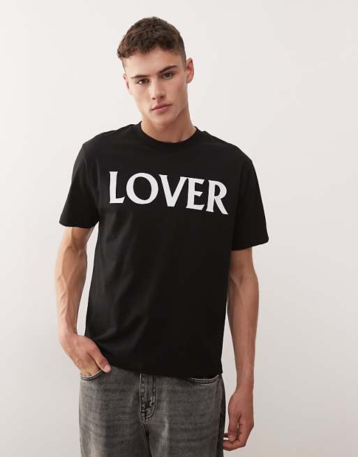 COLLUSION Slim t-shirt with Lover print