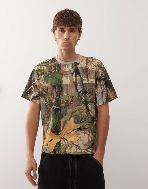 COLLUSION t-shirt in camo