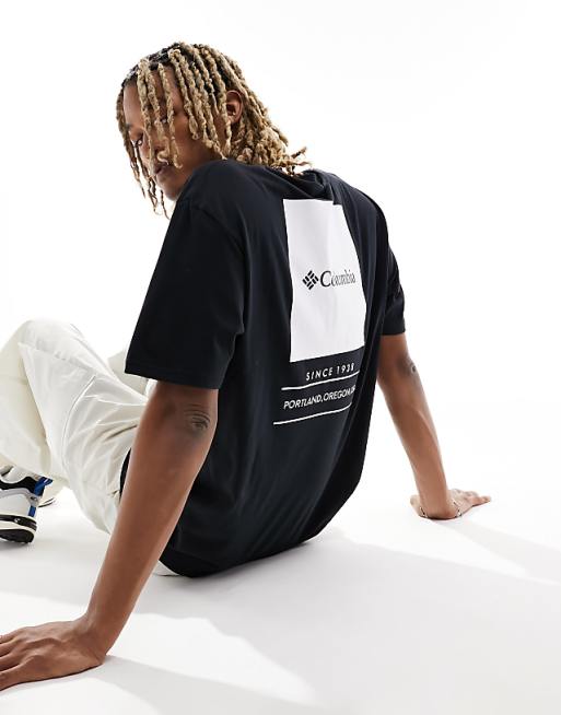Columbia Barton Springs Back Print T-shirt In Black Exclusive At ASOS