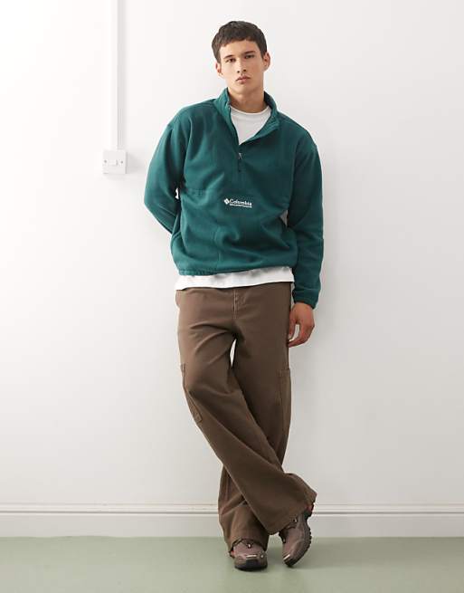 Columbia Bent Bough 1/2 Zip Fleece In Midnight Teal