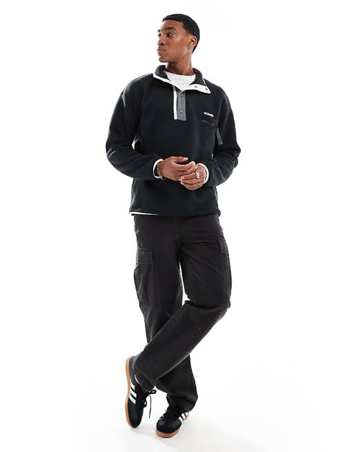 Columbia Helvetia II Half Snap Fleece In Black