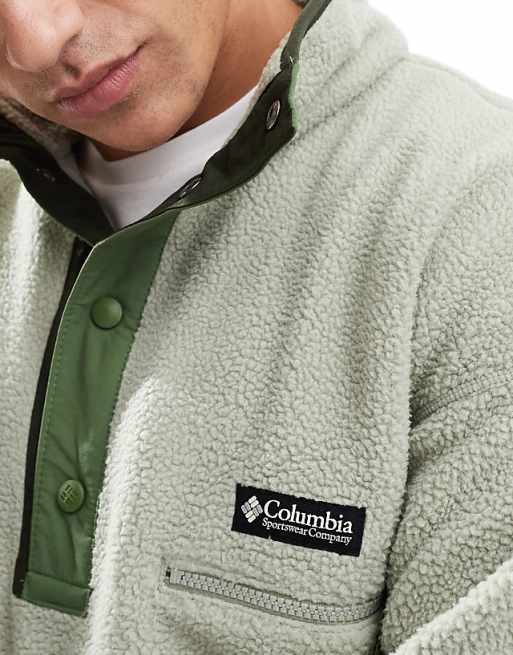 Columbia Helvetia II Half Snap Fleece In Green
