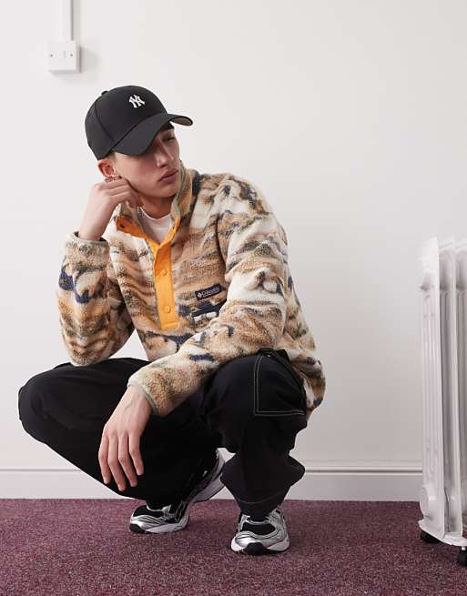 Columbia Helvetia II Printed Half Snap Fleece In Yellow