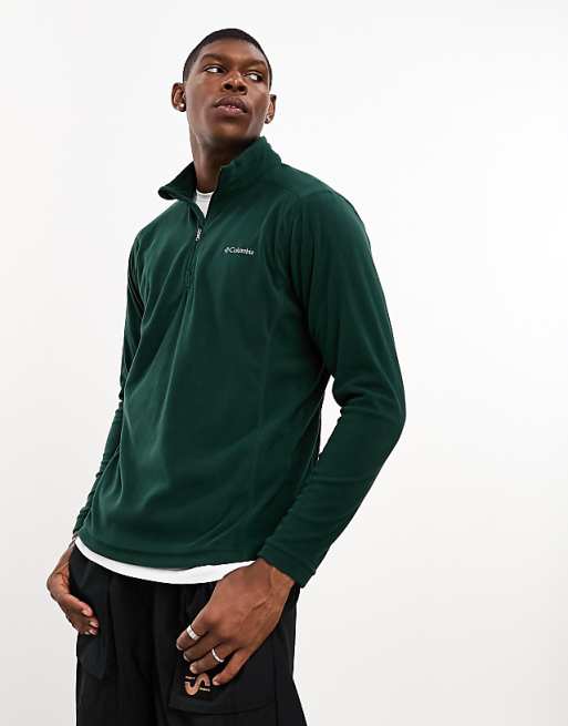Columbia Klamath II Half Zip Fleece In Dark Green