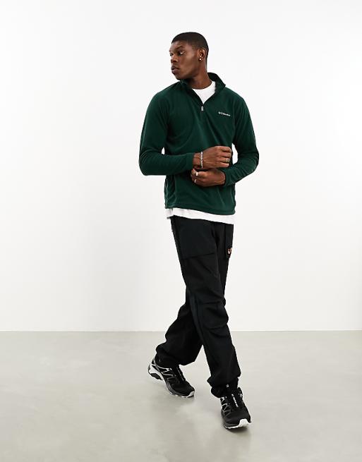 Columbia Klamath II half zip fleece in dark green