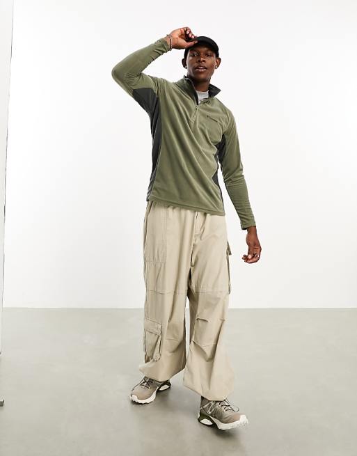 Columbia Klamath II Half Zip Fleece In Khaki