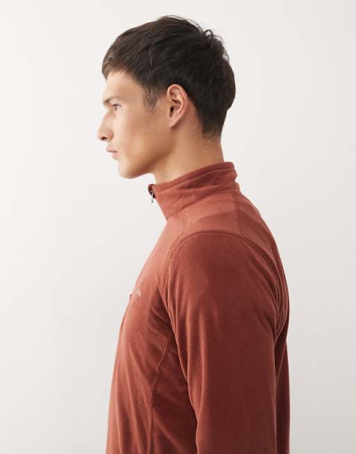 Columbia Klamath Range II Half Zip Fleece In Burgundy