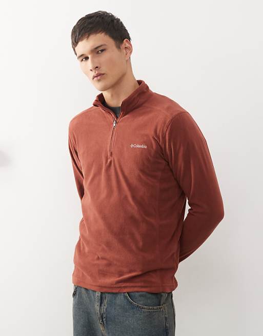 Columbia Klamath Range II half zip fleece in burgundy