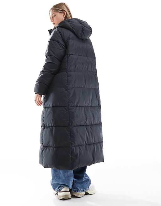 Columbia Puffect II Long Line Puffer Coat In Black