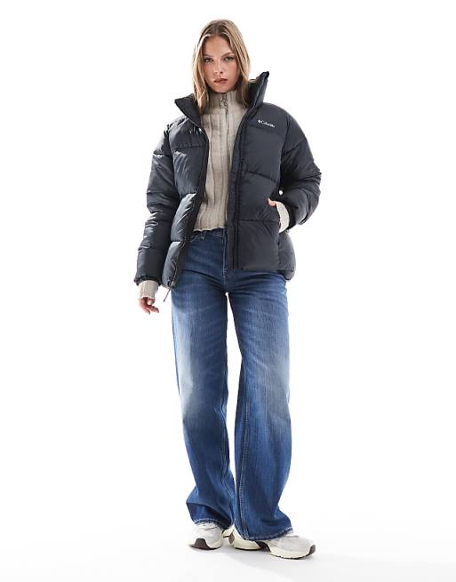 Columbia Puffect II Puffer Full Zip Jacket In Black