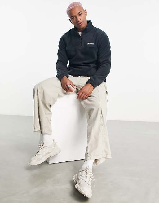 Columbia Steens Mountain Half Zip Fleece In Black