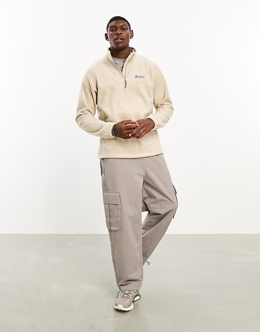 Columbia Steens Mountain Half Zip Fleece In Stone