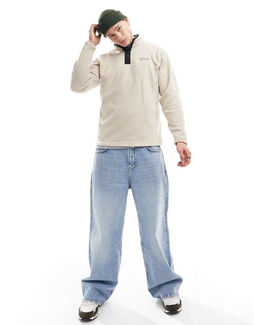 Columbia Steens Mountain II Half Snap Fleece In Cream