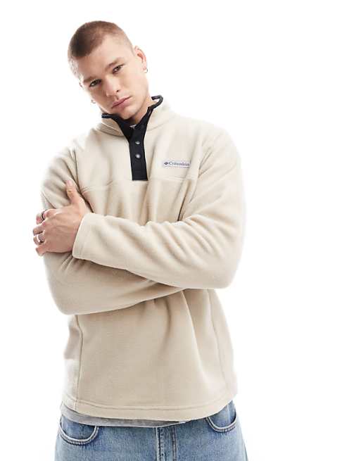 Columbia Steens Mountain II half snap fleece in cream