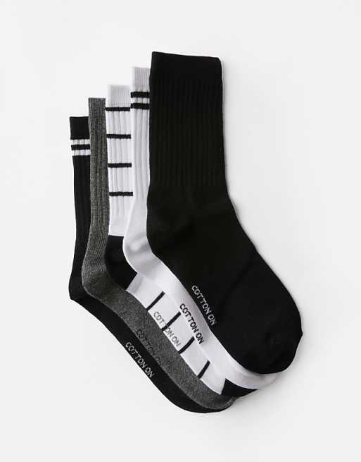 Cotton On 5pk crew sock in multi - MULTI