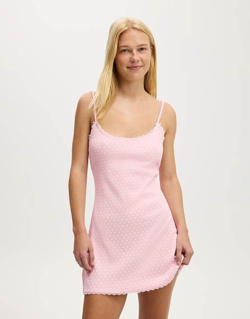 Cotton On 90 s cami nightie in pink