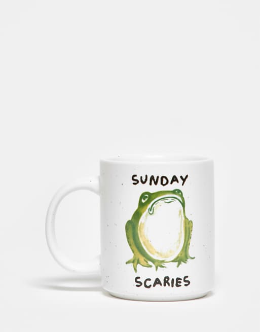 Daisy Street frog Sunday scaries mug