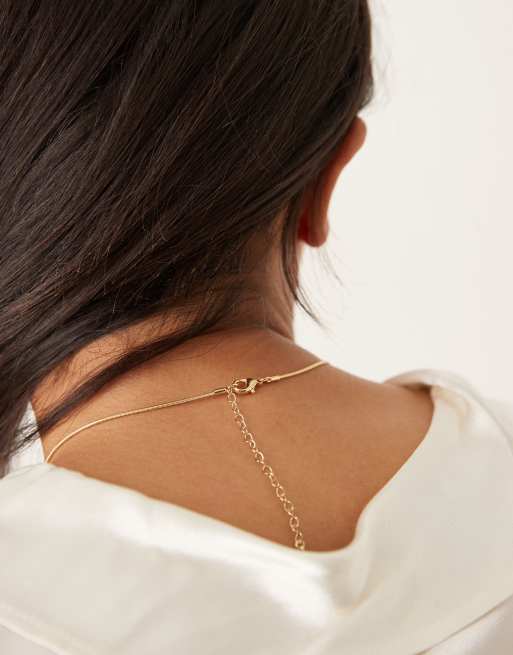 DesignB London Molten Pendant Necklace In Gold