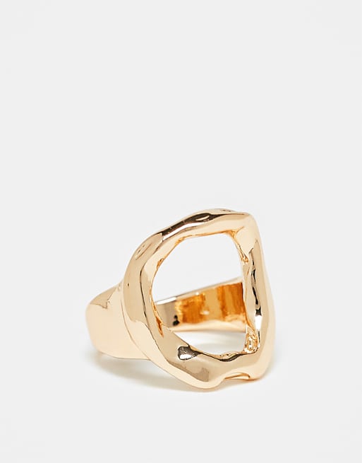 DesignB London molten ring in gold