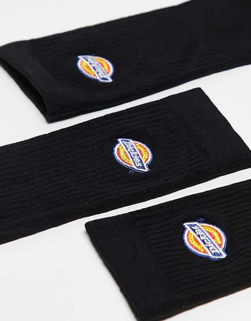 Dickies Valley Grove 3 Pack Crew Socks In Black Multipack