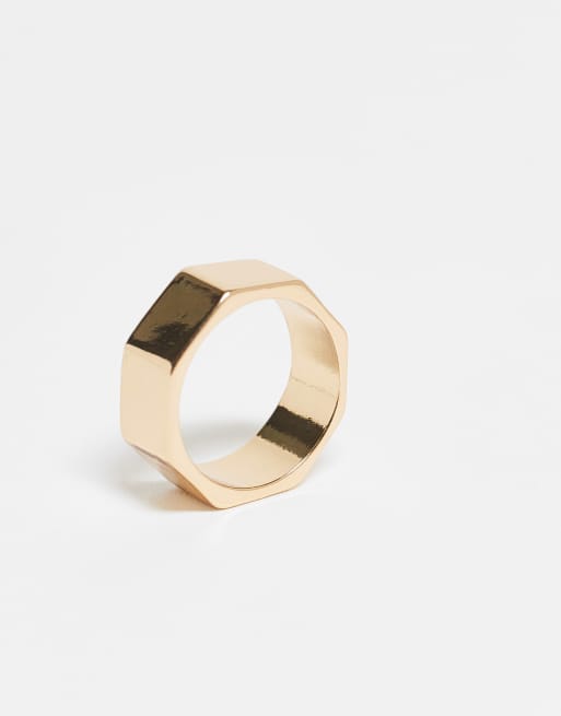 Faded Future Angular Band Ring In Gold