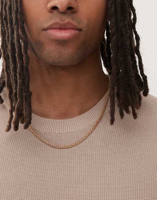 Faded Future box chain necklace in gold